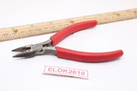 E708acg Snap-on 5 Inch Long Red Rubber Electronic Short Needle Nose Pliers Usa