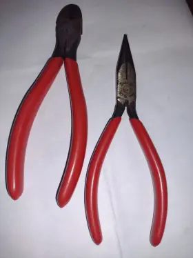 Snap-on E712 Vintage Needle Nose Pliers And Wire Cutters 2 Tools Made Usa