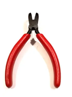 E718cg Snap-on 718cg 5.5 Inch Electronic Bent Tip Needle Nose Pliers Red Soft Grip Handles