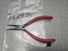 Snap-on #e721 4 7/8 Inch Red Handle Electronic Precision Pliers Needle Nose