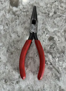 E796cg Snap-on Tools Red Handle Needle Nose Electronics Pliers Free Shipping