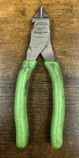 Glm165-27cg Snap-on 786cf Diagonal Flush-cut Pliers Green