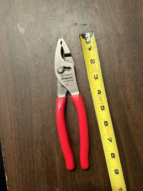 Hcp48acf Snap-on 8 Inch Soft Grip Red Handled Hose Clamp Pliers Great Condition