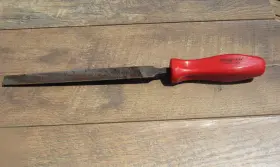 Hf-615 Snap-on Hf615 Red Hard Handle Half Round / Flat File New Logo Nice Used