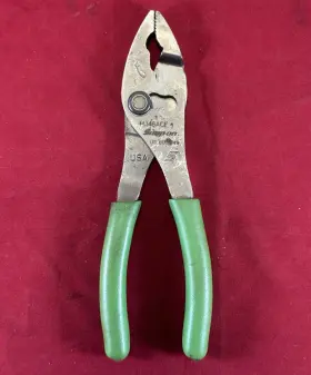 Hj46acfg Snap-on 6 Inch Talon Grip Flankjaw Slip-joint Pliers Green