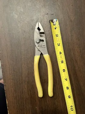 Hj47acf Snap-on Tools Soft Grip 8 Inch Flank Jaw Slip Joint Pliers Great Shape