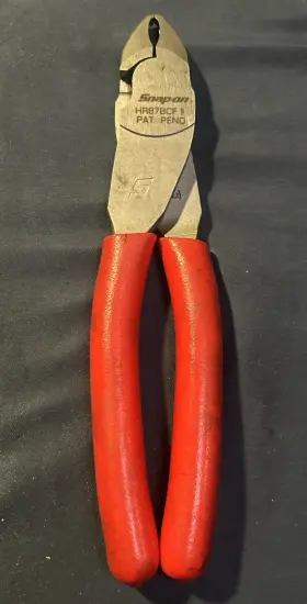 Hr87bcf1 Snap-on Tools New Hog Ring Pliers Product Red Soft Grip Handle