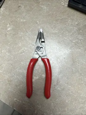Ln44bcf Snap-on Tools Nice Red 4 Inch Soft Grip Mini Combination Slip Joint Pliers