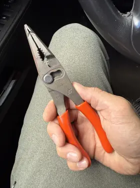 Ln47acfo Snap-on Tools Pliers Talon Grip Hi Viz Orange Like New