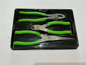 Plr300g Snap-on Pl300g Tools 3 Piece Plier Set With Geen Soft Handles Usa Made