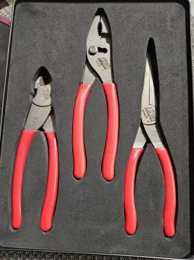 Pl306acf100mr Snap-on Tools Limited Edition 100th Anniversary Plier Set 3 Pcs Red New