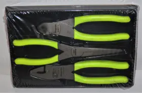 Pl307acfhv Snap-on New Pliers Set Hi-viz Handles Cutters Needle Nose