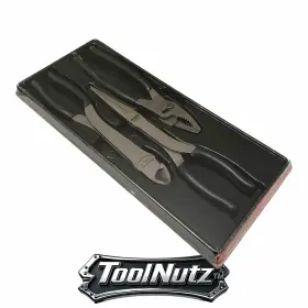 Pl330acfbk Snap-on Tools New Black 3 Piece Soft Grip Heavy-duty Pliers Set Usa