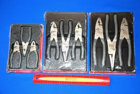 Pl344bcfdt Snap-on New 9 Piece 4 Inch 6 And 8 Dark Titanium Talon Grip Slip-joint Pliers Set