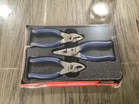 Pl344bcfmb Snap-on Tools 3 Pc Talon Grip Slip Joint Pliers Set Blue