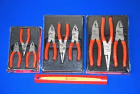 Pl344bcfo Snap-on New 9 Piece 4 Inch 6 And 8 Orange Talon Grip Slip-joint Pliers Set