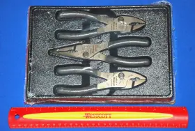 Pl346acfdt Snap-on New 3 Piece 6 Inch Talon Grip Dark Titanium Grey Slip-joint Pliers Set