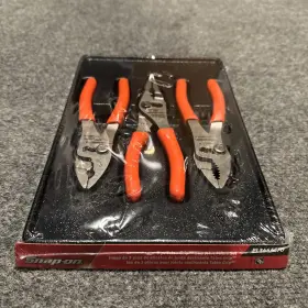 Pl346acfo Snap-on Tools New Orange 3pc Soft Grip Slip Joint Pliers Set