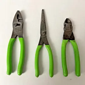 Pl347acfg Snap-on Green 3 Pc Talon Grip Slip Joint Pliers