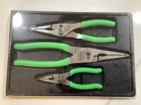 Pl3lnsjcfg Snap-on Tolls 3 Pc Long Nose Slip Joint Pliers Set