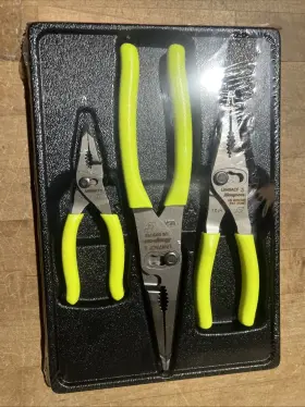 Pl3lnsjcfhv Snap-on For Long Nose Slip Joint Pliers Set New 3pc