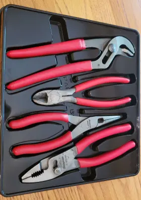 Pl400b Snap-on Tools Usa 4-pc Pliers/cutter Set - Great Condition