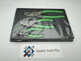 Pl403ag Snap-on New 3-pc Combination Slip-joint Pliers Set Green