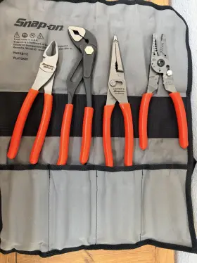 Snap-on Pl4tgkb1 Tools Water Pump Pliers Dike Needle Long Nose Slip Joint Crimper Wire