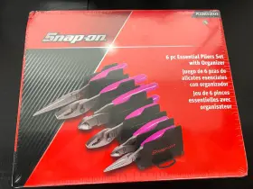 Pl600es1rkep Snap-on 6 Piece Pink Soft Grip Essentials Plier Set With Tray New