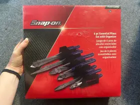 Pl600es2rkmb Snap-on Tools 6 Piece Essentials Pliers Set With Organizer Blue -