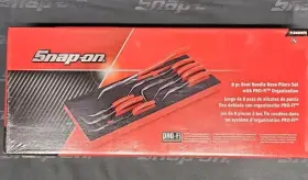 Plbn800fr Snap-on 8 Piece Master Bent Needle Nose Pliers Red Foam Set New