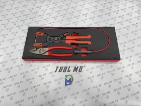 Plhc200fr Snap-on Tools Usa New Red 2-piece Remote Hose Clamp Pliers Foam Set