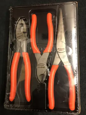 Plr3000 Snap-on 3 Piece Orange Pliers Cutters Set Pakpd944 New In Package