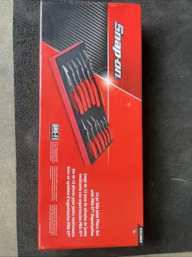 Plsj1200fr Snap-on For Tools New Red 12pc Master Slip Joint Pliers Foam Set