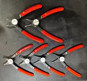 Prh405 Snap-on 6-piece Convertible Retaining Ring Pliers Set Red Usa