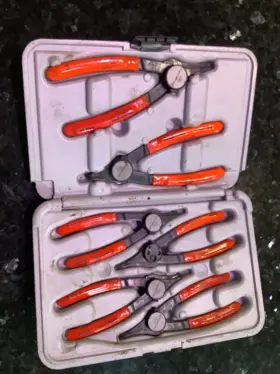 Prh406 Snap-on 6 Piece External And Internal Retaining Ring Plier Set Usa