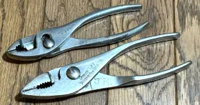 47-246 Snap-on & Proto And Tools 6.5 Inch 7.5 Long Slip Joint Set Pliers Lot Vacuum Grip
