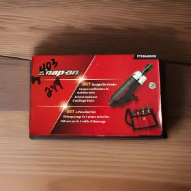 Pt200aburr Snap-on Tools New Ptgr200gm Gun Metal Gray 1/4 Inch Air Power Straight Die Grinder