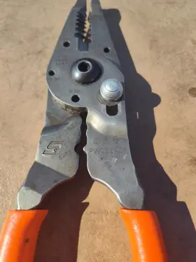 Pwcs9acf Snap-on 9 Inch Wire Stripper Crimper Bolt Cutter Orange Soft Grip Usa