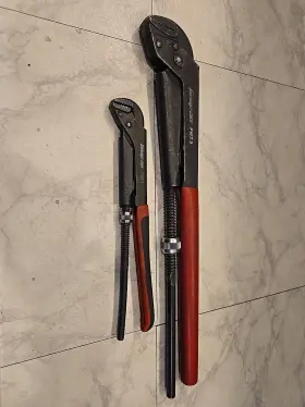 Pwz3-pwz1 Snap-on Pwz3 And Pzw1 Adjustable Locking Pliers Pipe Wrenches Red