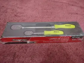 Rat2tfhldhv Snap-on Rat2tfhld Tools New 2pc 1/4 Inch And 3/8 Dr Hi-viz Fixed-head Ratchet Set