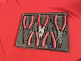 Snap-on Srpc105ar Snap-on 5pc Convertible Ring Pliers Set High Visibility Red Usa
