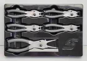 Srpcr105dt Snap-on 5-piece Ring Pliers Set Dark Titanium Gray