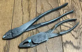 Hl-138 Snap On & Unbranded Hl138 Vtg Tools High Leverage Slip Joint Pliers Wire Cutter Crimper Set Lot