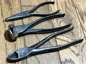 1033-6 Snap On & Utica Diamalloy Diamond 10336 Tools Needle Nose End Nipper Pliers Wire Side Cutter Set Lot