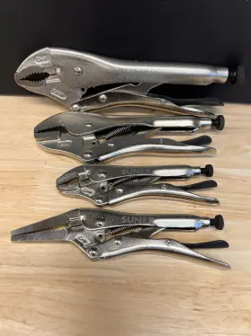Sunex 613364175415 4lp 4 Piece Curved Straight And Long Nose Locking Plier Set