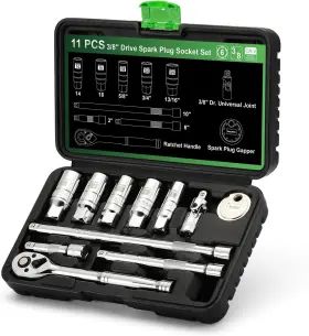 Tc016 Tecotek 11-piece Spark Plug Socket Set With 3/8 Inch Drive 11pcs