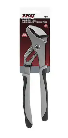 Tq430 Teq Correct 10 Inch Groove Joint Pliers Carbon Steel Soft Grip Handles