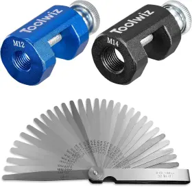 Tht30732 Toolwiz 2pcs Spark Plug Gap Tool With 32 12&14mm Feeler Gauge Blue Black
