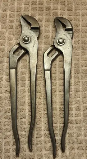507-10 Utica Vintage Slip Joint Pliers 3 Diamond Usa Made Lot Of 2 Tools